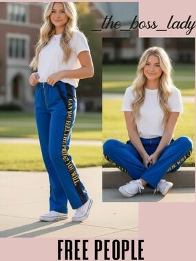 Free People pants sporty NC A&T SU college school pride summer class